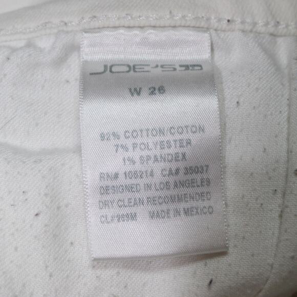 Joe’s Jeans White Denim Shorts Distressed Rolled Hem Women’s Size 26 - Picture 5 of 6